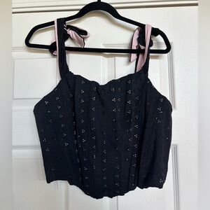 Alpine Black and Pink Corset